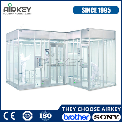 Pharmaceutical / LAB / Hospital Airkey Air Filter Cleaning Booth , ISO 5 Cleanroom Customized Modular Clean Room